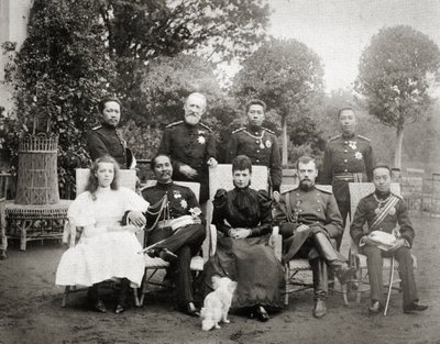 Königliche Familien von Russland und Siam, 1896 von Russian Photographer